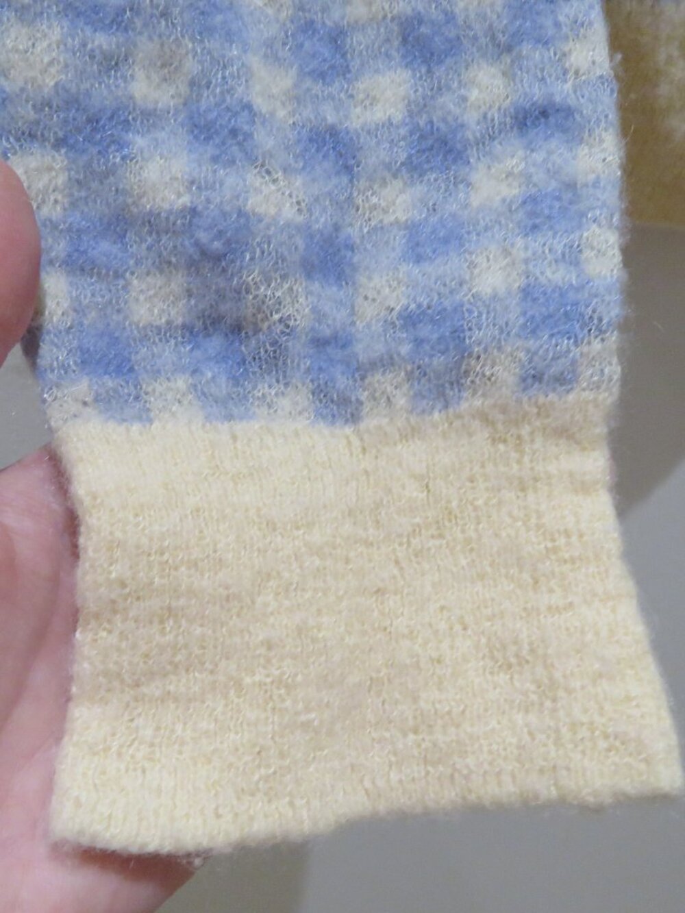 URAGO Wool Blend Gingham Check Cropped Cardigan Twee Cottagecore Coquette - Picture 6 of 11